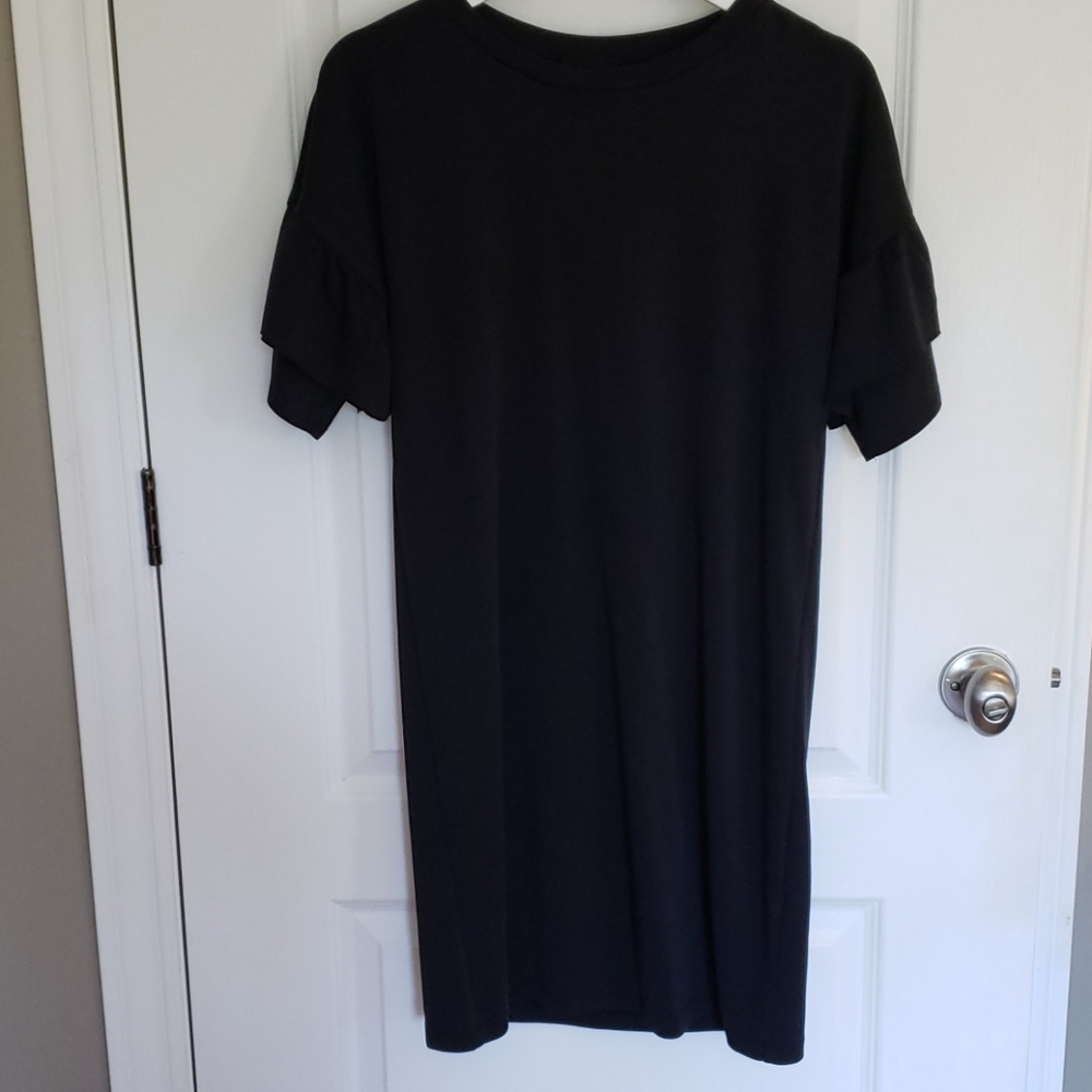 Lumiere Tee Shirt Dress in Black